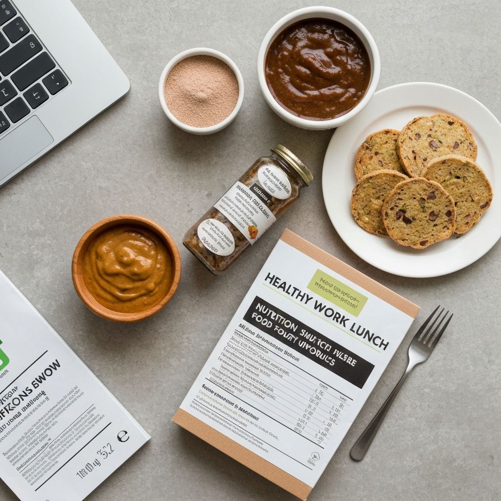 Termékcímkék és feliratok a munkahelyi íróasztalon